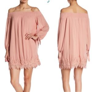 Moving sale! ASTR the Label Off the Shoulder Lace Shift Dress